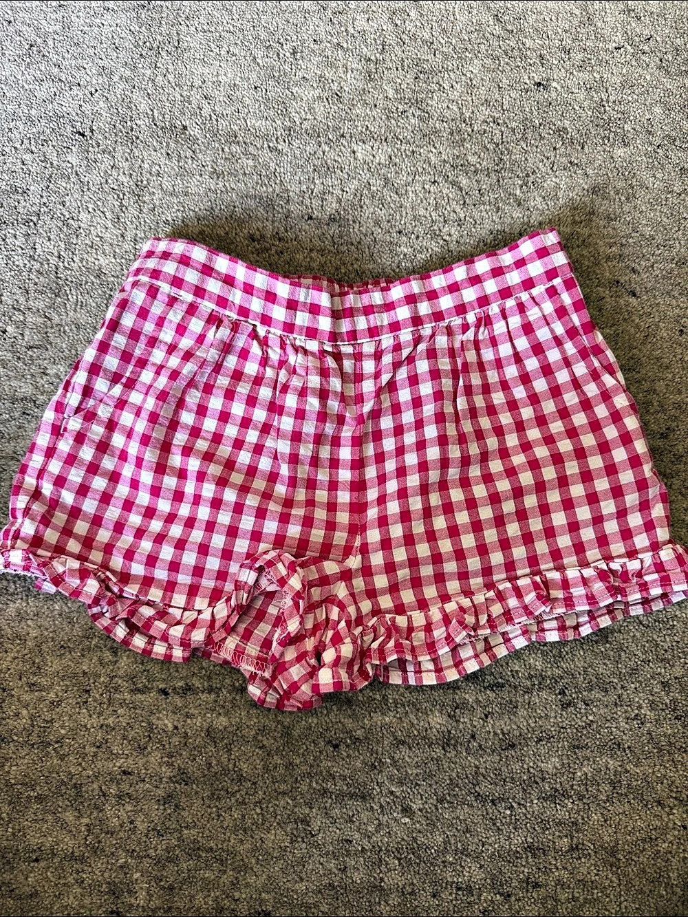 Janie and Jack Pink Gingham Ruffle Shorts Pink & White Size 3